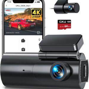 GKU D600 front and rear dashcam